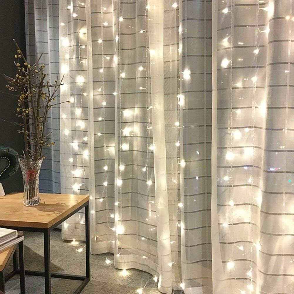 , 8.26 Inches Indoor Outdoor, LED String Light for Christmas Wedding Party Home Garden Bedroom Wall Decoration (White)