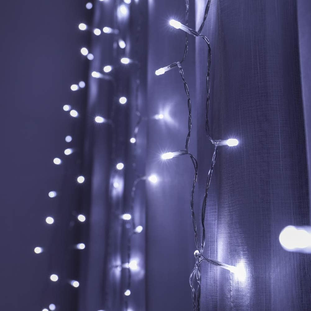 , 8.26 Inches Indoor Outdoor, LED String Light for Christmas Wedding Party Home Garden Bedroom Wall Decoration (White)