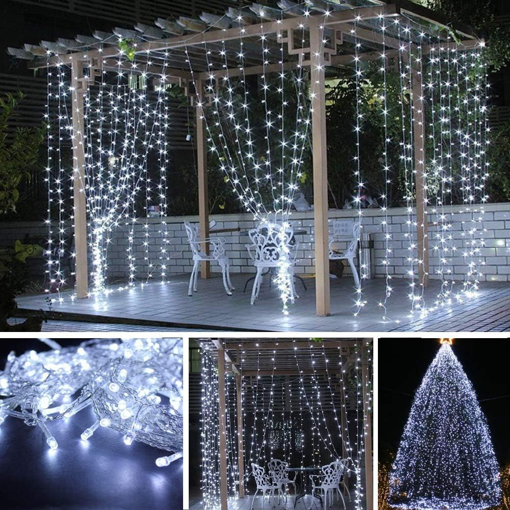 , 8.26 Inches Indoor Outdoor, LED String Light for Christmas Wedding Party Home Garden Bedroom Wall Decoration (White)