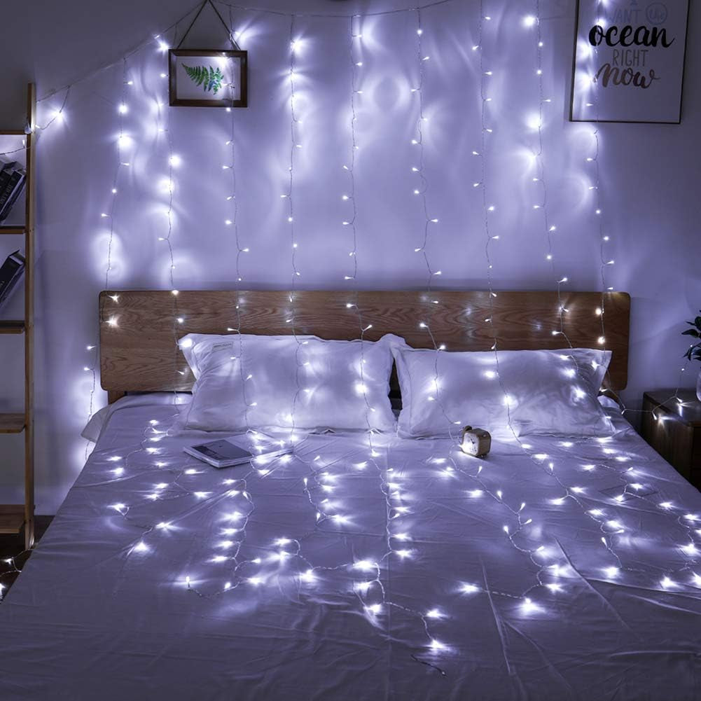 , 8.26 Inches Indoor Outdoor, LED String Light for Christmas Wedding Party Home Garden Bedroom Wall Decoration (White)