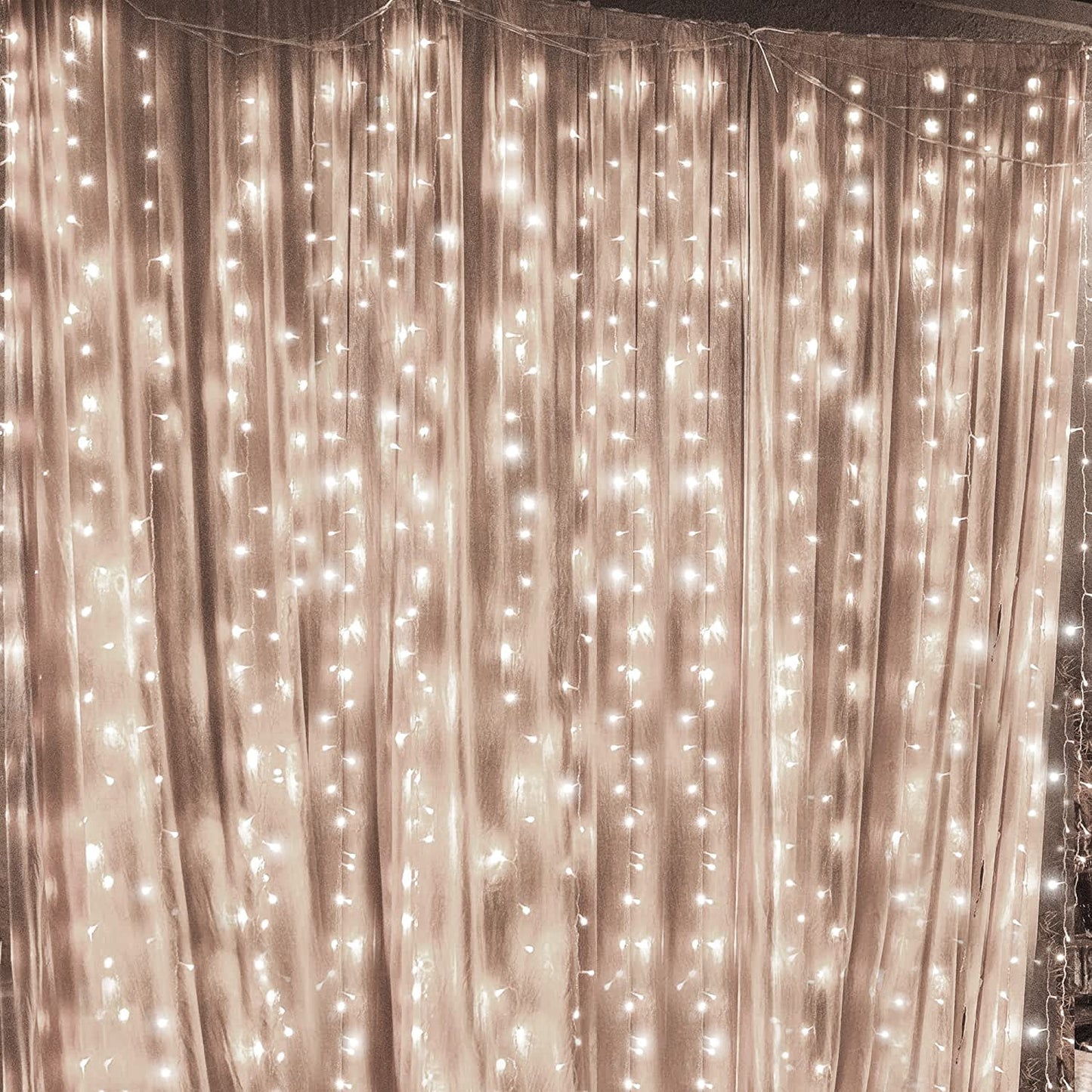 , 8.26 Inches Indoor Outdoor, LED String Light for Christmas Wedding Party Home Garden Bedroom Wall Decoration (White)